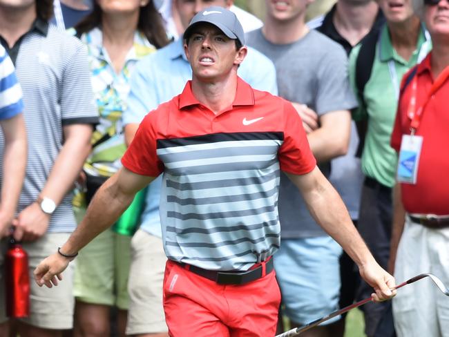 Rory McIlroy plays the Australian Open in Sydney in 2014. Picture: AAP Image/Dean Lewins