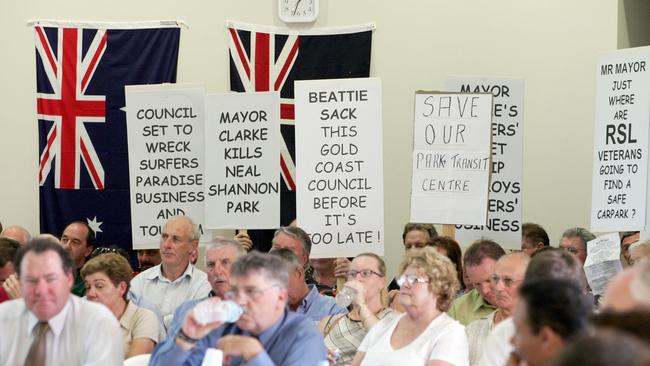 Protests against the proposed sale of the carpark in 2004.