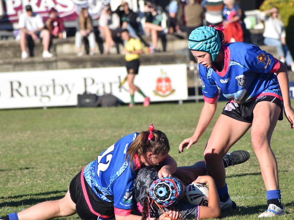Rocky Junior League grand finals, under-17 girls, Rockhampton Tigers versus Norths, Rugby Park, on June 8, 2024.