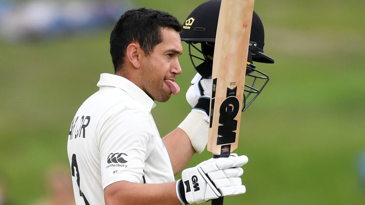 Ross Taylor of New Zealand celebrates his century against England this week.