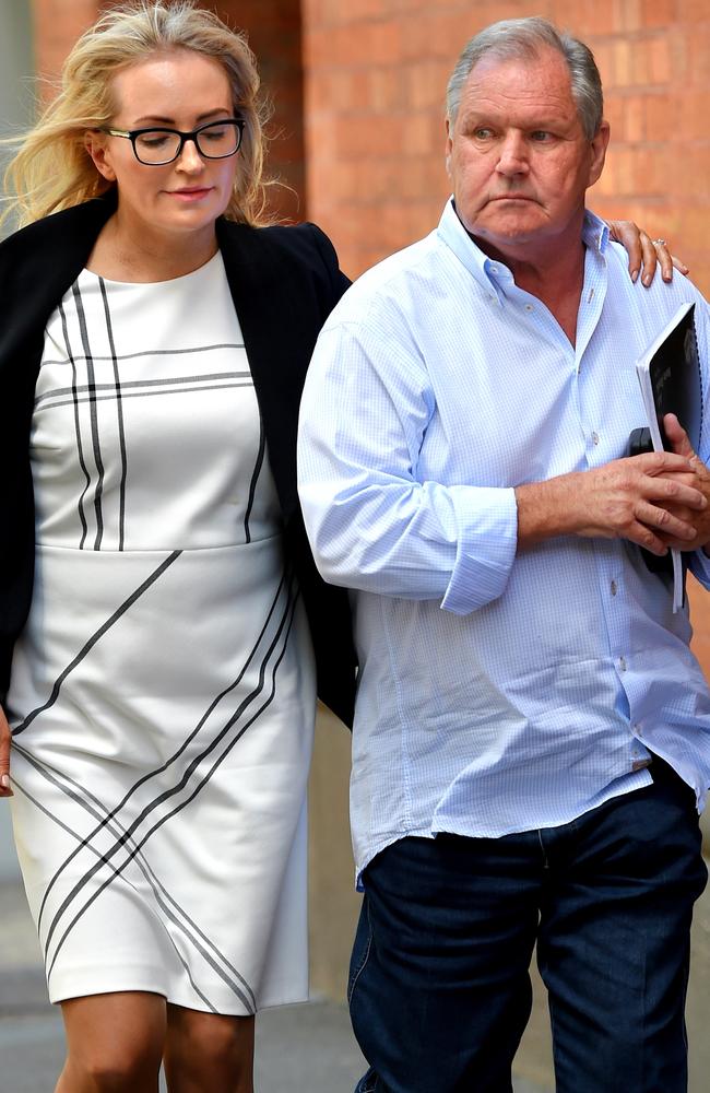 Emma Page-Campbell continues to insist her husband, Robert Doyle, is guilty of nothing more than amiable behaviour. Picture: Nicole Garmston