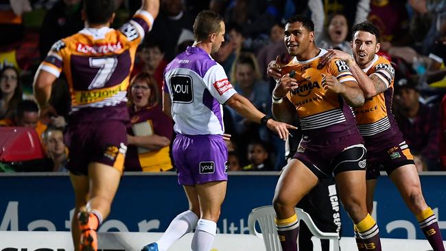 Tevita Pangai gave Brisbane some hope. (Ian Hitchcock/Getty Images)