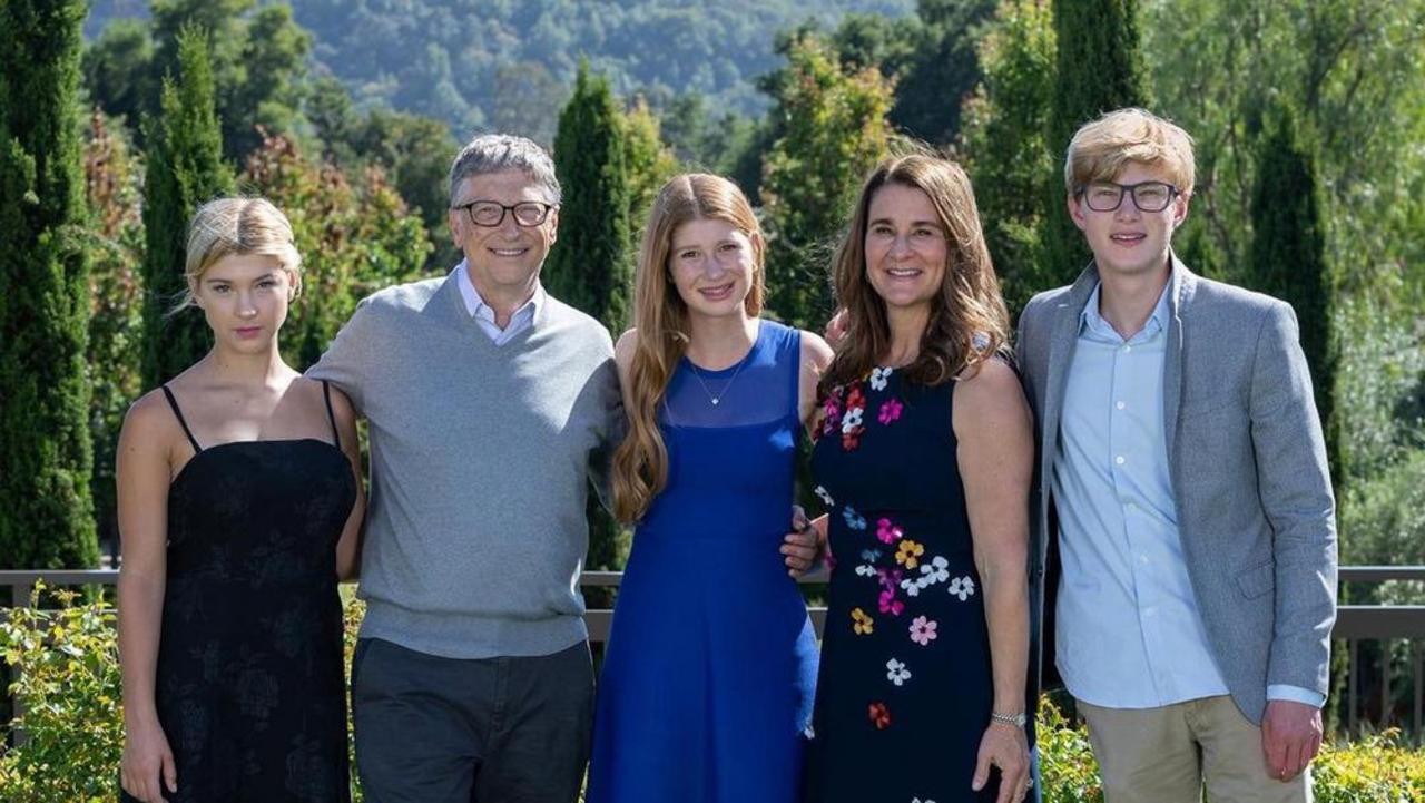 Bill and Melinda Gates, with their three children. Picture: Facebook