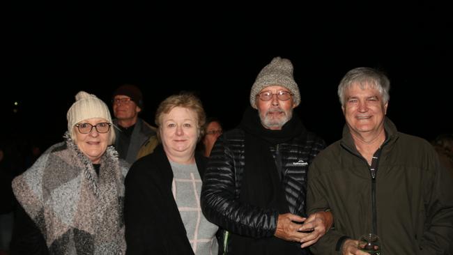 Sandy Gordon, Linda Retra, Bruce Gordon and Eric Retra at Killarney Bonfire Night 2019.