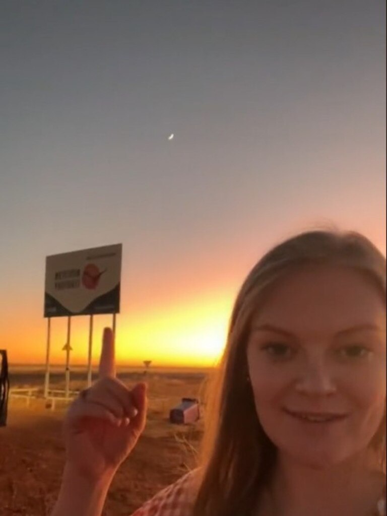 Ms Regan said she had to cross the border between the NT and QLD to do her groceries. Picture: TikTok.
