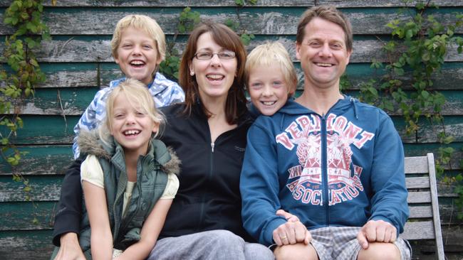 Isaac Heyne (back left) with his mum, Sonja, and dad, Nick, and siblings Aneka and Ben — picture supplied by family