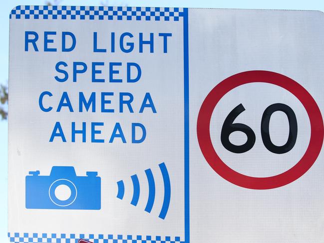 SYDNEY, AUSTRALIA - NEWSWIRE Photos - September 05, 2022:A general view of a speed camera sign in Sydney. Picture: NCA Newswire /Gaye Gerard.