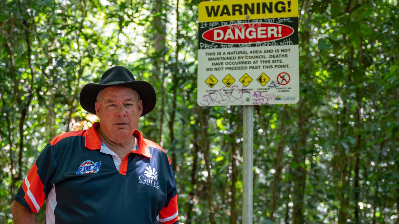 Division 1 councillor Brett Moller at the Isabella Falls walking trail in Edmonton. Picture: Emily Barker.