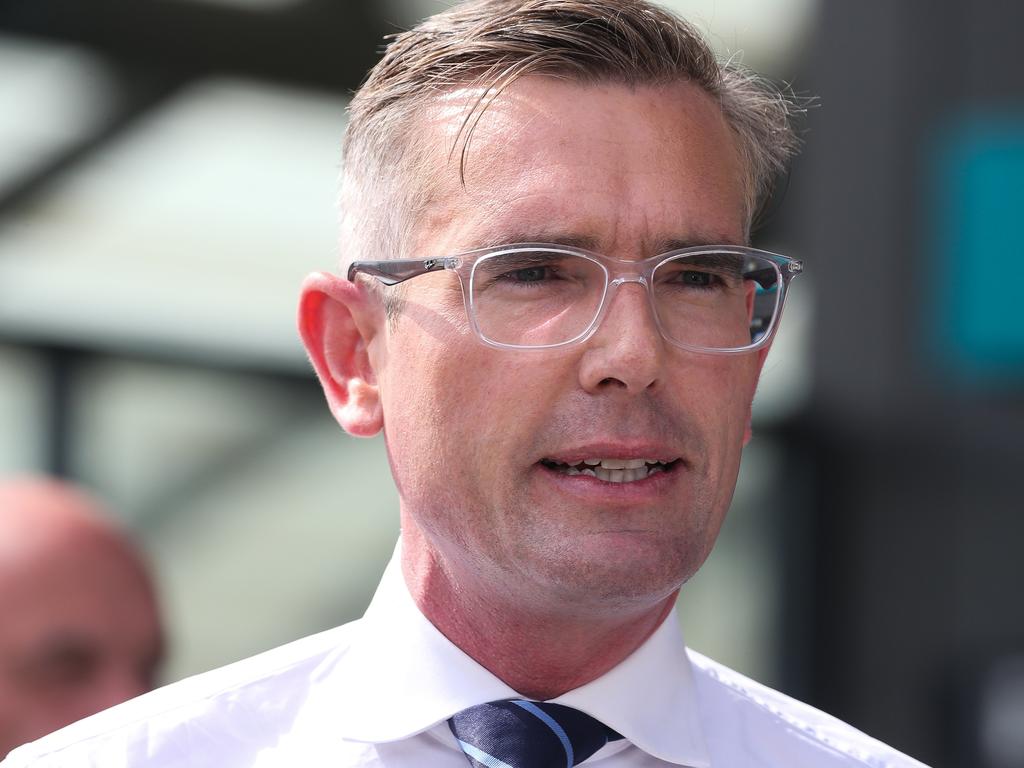 SYDNEY, AUSTRALIA - Newswire Photos MARCH 01 2023: The Premier Dominic Perrottet addresses the media in a press conference at Tullawong Railway Station in Sydney. Picture: NCA Newswire/ Gaye Gerard