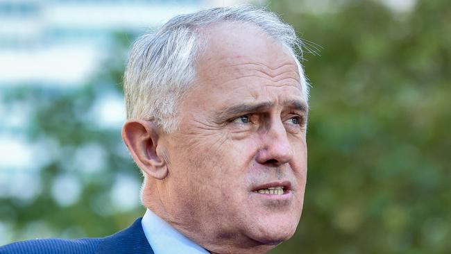 Prime Minister Malcolm Turnbull in Battery Park NYC. Picture: Jake Nowakowski