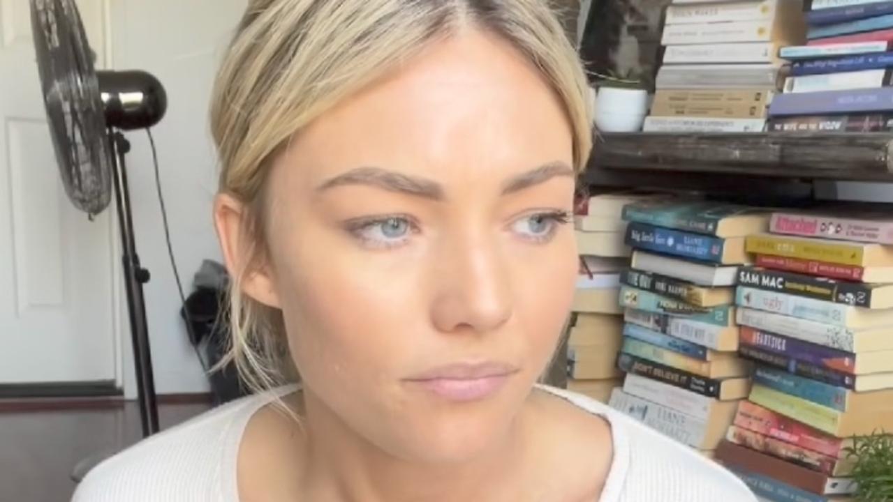 Former Bachelorette Sam Frost made an emotional video in October, revealing she has not been vaccinated for Covid-19. Picture: samfrost/Instagram