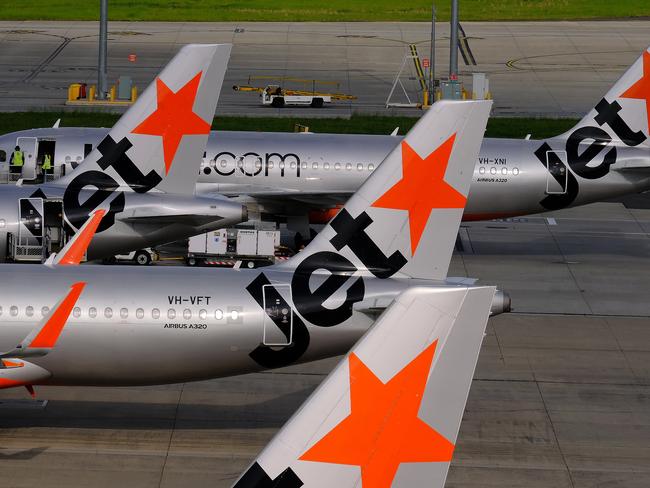 MELBOURNE, AUSTRALIA - NewsWire Photos OCTOBER 4, 2022. Generic photo of Jetstar at MelbourneÃs Tullamarine airport .Picture: NCA NewsWire / Luis Enrique Ascui