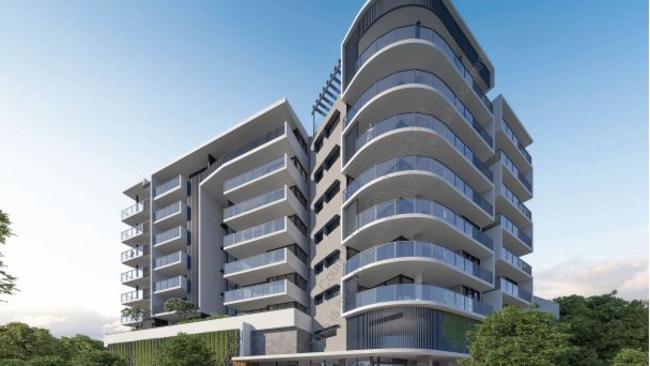 Artist impression of the new Chevron Island unit block Picture: Gold Coast City Council