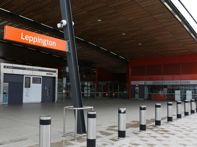 The teen allegedly smashed car windows near Leppington train station. Picture: Robert Pozo