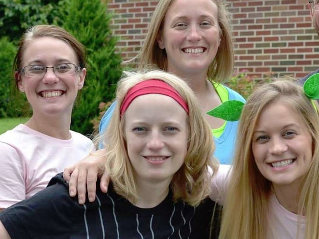 Sisters Allison King (back left) Abby Jackson (front left), Amy Steenburg (front right) and Mary Dyson (top right) were all killed in the crash. Picture: Facebook