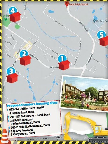 Seniors housing map in Dural