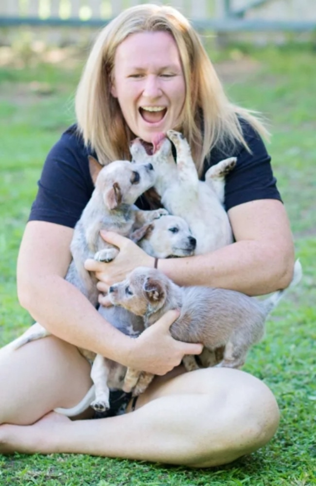 In happier times. Angela Atkinson, founder and director of Townsville Foster and Rehoming Animals. Picture: Supplied