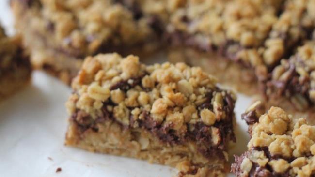 Nutella crumble slice. Picture: Kidspot.