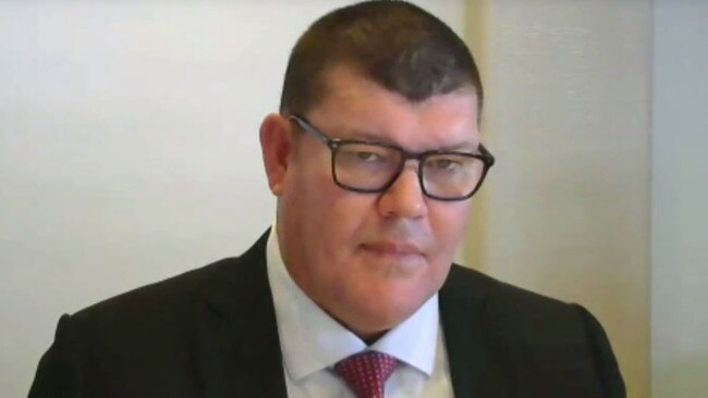 James Packer at the NSW Casino inquiry on Thursday. Picture: Supplied