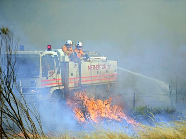 Firefighters tackle a blaze near Keith. Picture: Tom Huntley