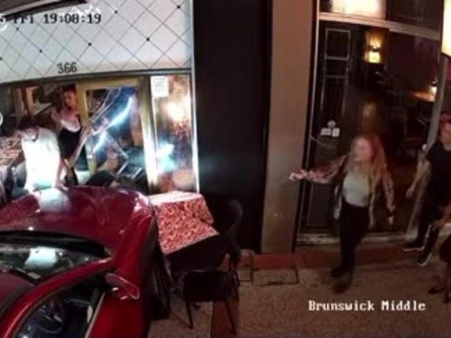 CCTV shows the moment car crashes through Brisbane restaurant