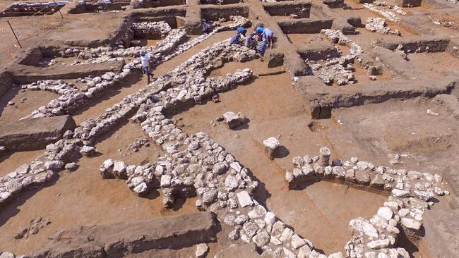 Israeli archaeologists work at En Esur. Picture: AFP