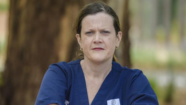 Nurse Nicole says the strain is starting to take its toll. Picture: Roy VanDerVegt