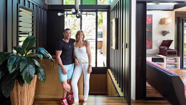 Todd and Diana Miller at their shipping container home. Picture: Grand Designs Australia. Foxtel.