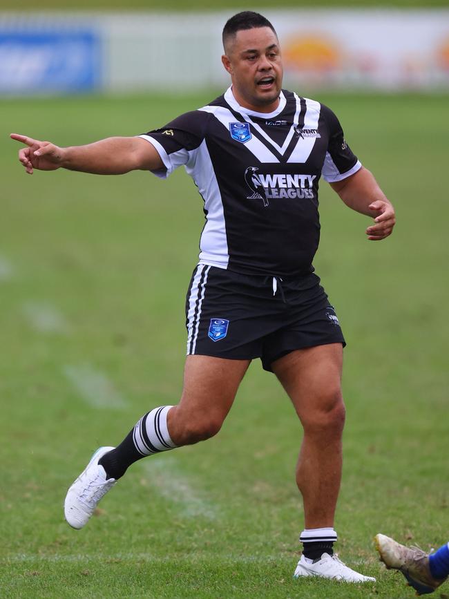 Hayne in action during his rugby league return. Picture: Backgrid/news.com.au