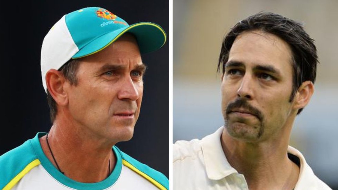 Justin Langer believes Mitch Johnson's column broke the players’ code. Photos: Getty.