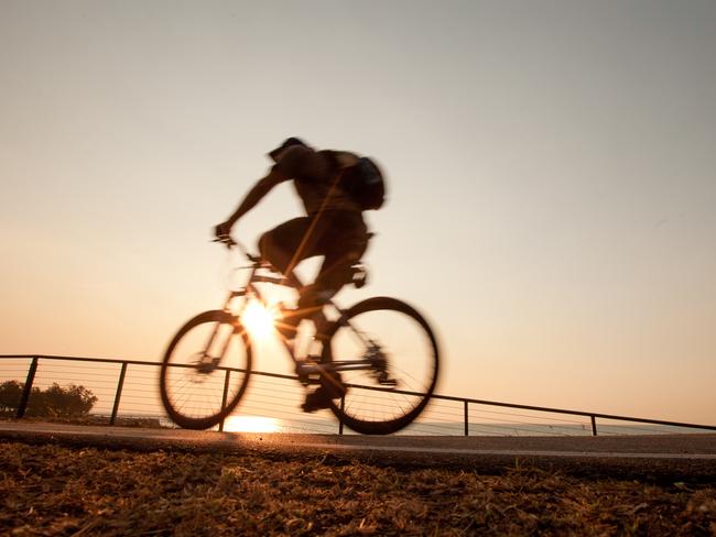 Aderman Simon Niblock has put for ward changes to the bike path congestion on Casuarina Drive in Nightcliff. Picture GLENN CAMPBELL