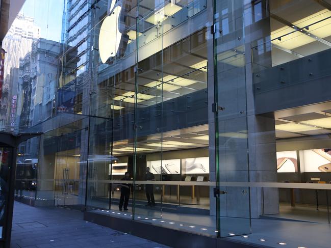 Thee Apple store on George Street in Sydney.