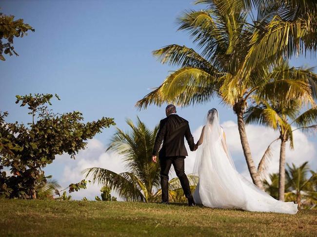 The wedding was celebrated at the Marriott Resort in Momi Bay, Fiji.