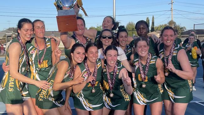 Werribee Centrals beat East Geelong 29-23 in the GDFNL A Grade netball grand final. Picture: Ben Cameron