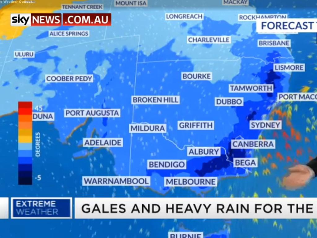 The temperatures will drop tomorrow. Picture: Sky News