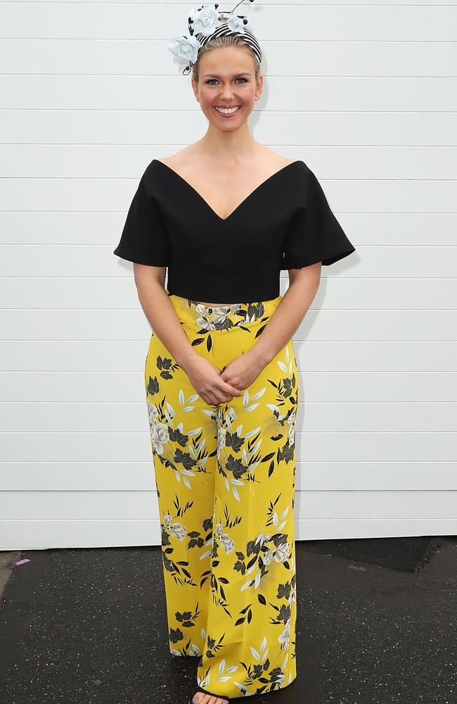 Edwina Bartholomew poses on Melbourne Cup Day at Flemington Racecourse on November 7, 2017 in Melbourne, Australia. Picture: Scott Barbour/Getty Images