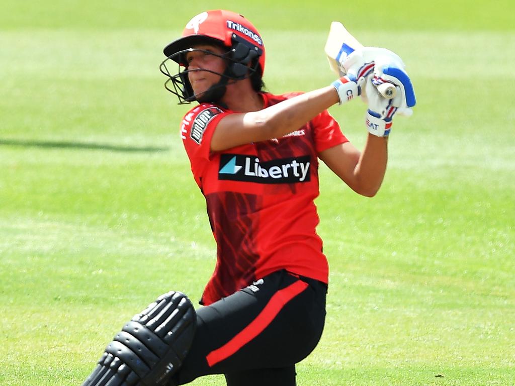 Harmanpreet Kaur smashed 65 off 32 deliveries as her team amassed 4-207 at Karen Rolton.