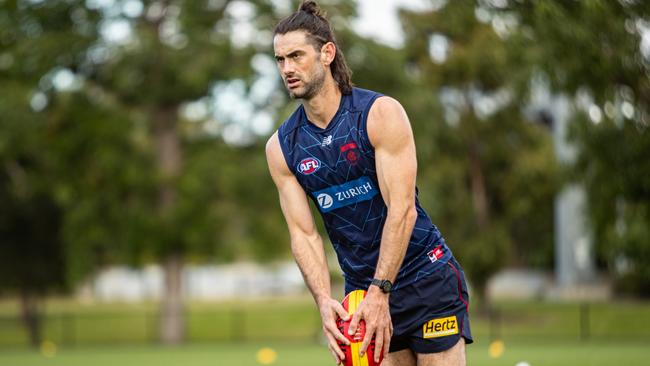 The Demons replaced Luke Jackson with former Collingwood star Brodie Grundy to pair with Max Gawn. Picture: David McPherson