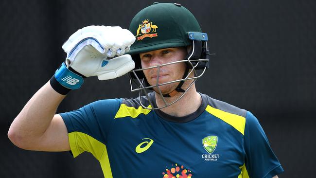 Steve Smith is seen during the Australian Men's cricket team training in Brisbane, Monday, November 18, 2019. (AAP Image/Dan Peled) NO ARCHIVING