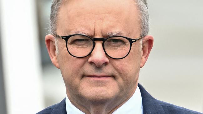 Australia's Prime Minister Anthony Albanese arrives at Hiroshima airport in Mihara, Hiroshima prefecture on May 19, 2023, to attend the first day of the G7 Leaders' Summit. (Photo by Philip FONG / AFP)