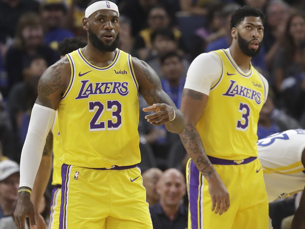 LeBron James and Anthony Davis. (AP Photo/Jeff Chiu)