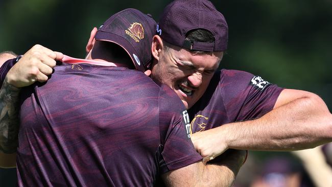 Kobe Hetherington during Brisbane Broncos training from Red Hill. Picture: Zak Simmonds