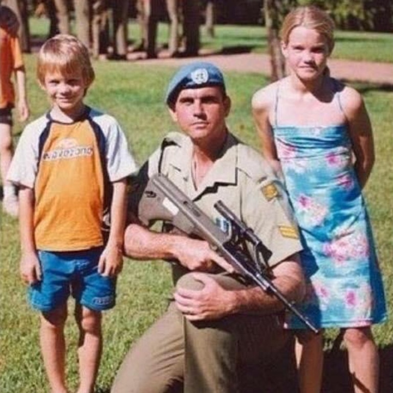 Shannon Parison (left) always wanted to follow in his dad Mark Parison's footsteps, pictured here with Shannon's sister Chantel.