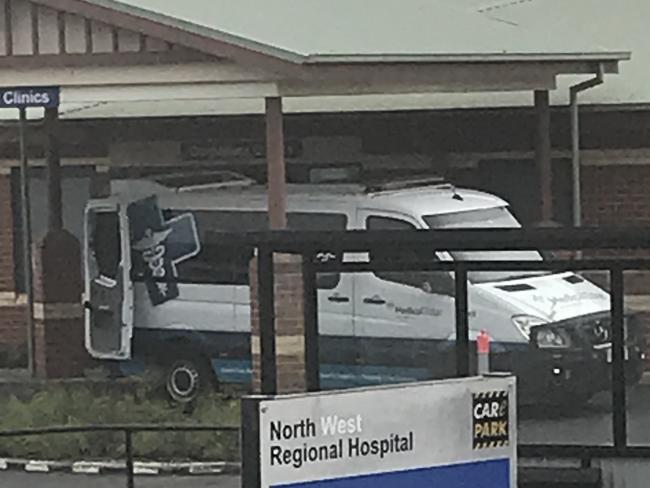 North West Regional Hospital at Burnie, which been closed for a deep clean due to a coronavirus outbreak. Picture: HELEN KEMPTON