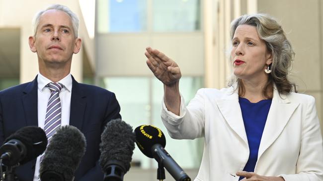 Immigration Minister Andrew Giles and Home Affairs Minister Clare O’Neil are refusing to admit they have failed. Picture: NCA NewsWire/Martin Ollman