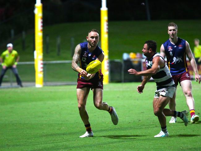 Pictured: Lions captain Sean Connelly. Cairns City Lions v Port Douglas Crocs at Cazalys Stadium. Elimination Final. AFL Cairns 2024. Photo: Gyan-Reece Rocha