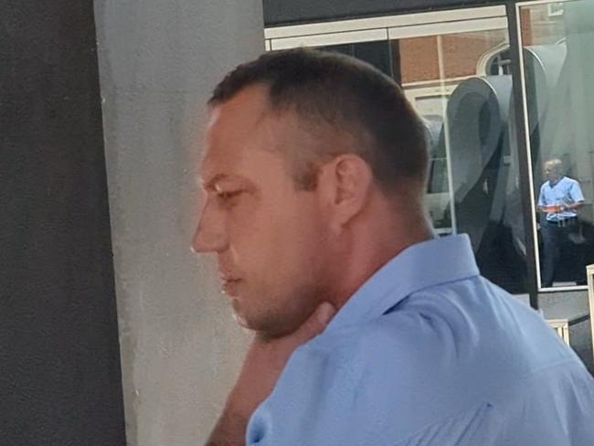 Leslie Paul Skeen, 44, outside Brisbane Magistrates Court on February 2, 2025.