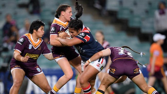 Roosters captain Simaima Taufa said she was targeted by Broncos players. Picture: AAP