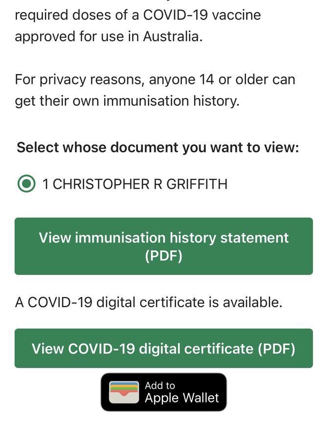 You can download your digital vaccination certificate from the Express Plus Medicare app by accessing it either directly or via the myGov app.