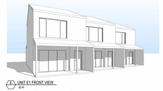 Renders by Design + Architecture shows designs for the double-storey units.